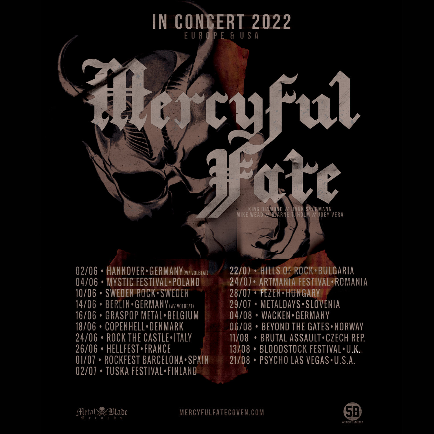Mercyful fate tour admit 2022